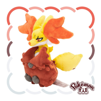 Officiële Pokemon center Pokemon fit knuffel Delphox 18cm 